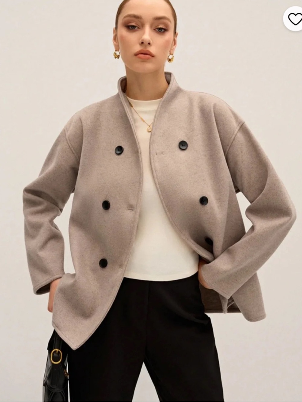NWOT COMMENSE Oversized Fit Jacket In Tan